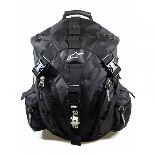 Моторюкзак с логотипом Alpinestars черно-белый