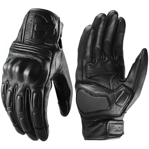 Мотоперчатки кожаные Ghost Racing ST-8 Leather Black