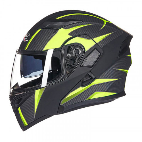Мотошлем модуляр GXT 902 черно-зеленый
